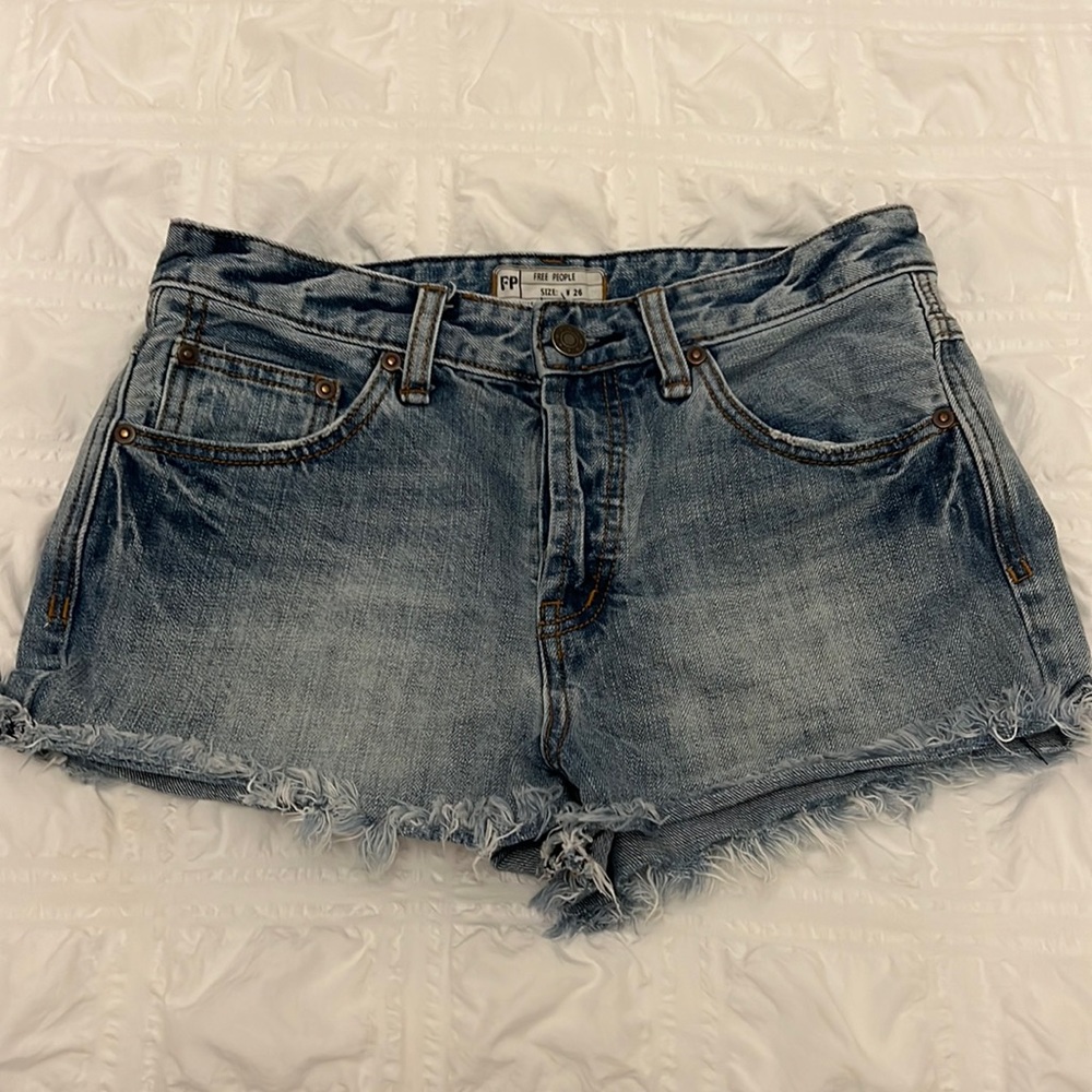 Free People blue Jean shorts
